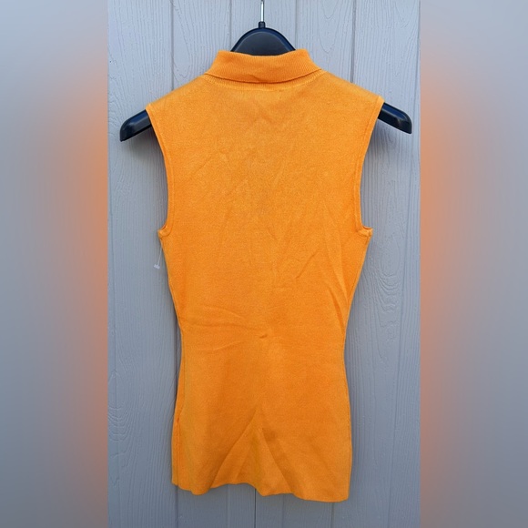 GUESS Rhinestone Logo Sleeveless Mock Neck Sweater – Size S – NWT - Picture 2 of 6